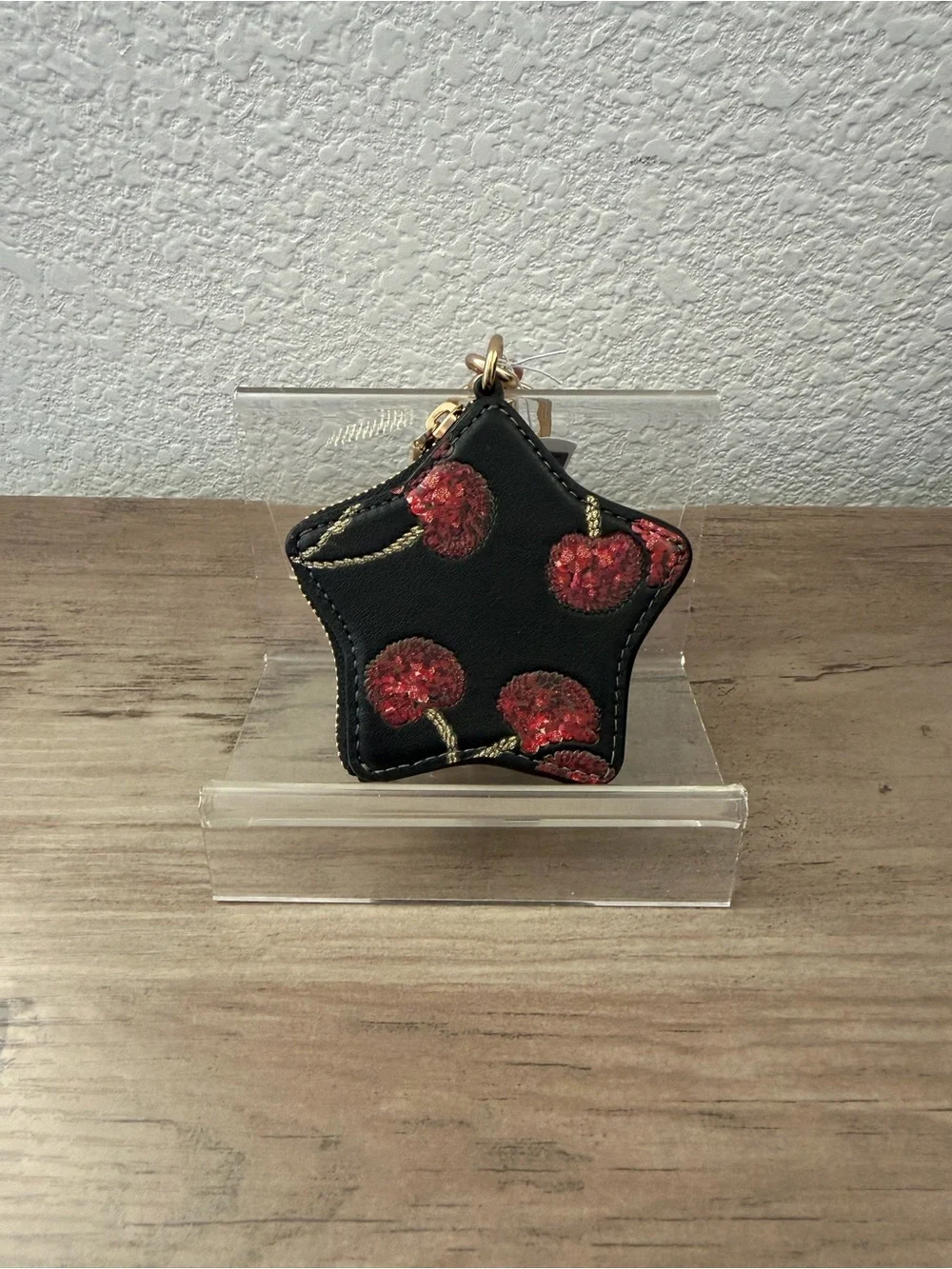 Coach Star Bag Charm With Cherry Print